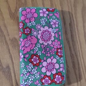 Floral Pattern Phone Case - Green and Pink